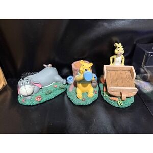 Disney Winnie the Pooh Eeyore Piglet Rabbit 3 Piece Figurine Set